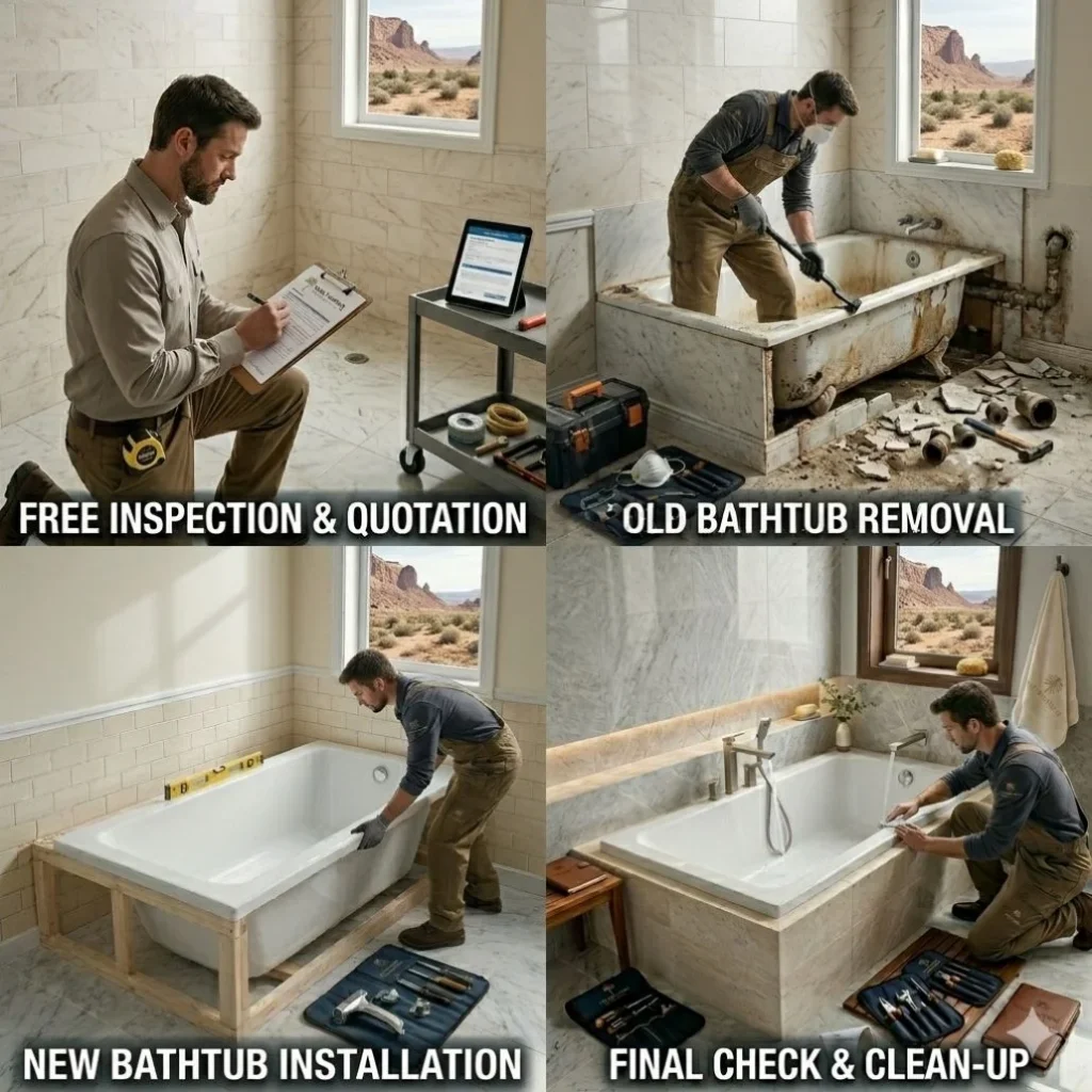 Simple 4-Step Bathtub Replacement Process